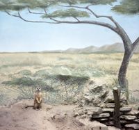 Meerkat and scenery by Eric Pillot contemporary artwork photography