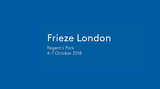 Contemporary art art fair, Frieze London 2018 at Marian Goodman Gallery, New York, USA