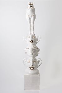 Baubo Sacred Fool by Cybele Cox contemporary artwork ceramics