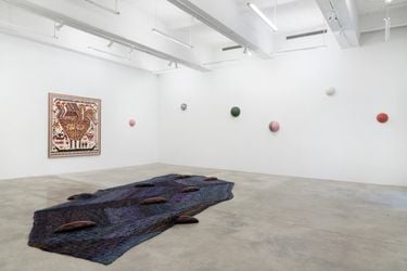 Exhibition view: Jennifer Tee, Ancestral Beginnings, Sessile Beings, Tina Kim Gallery, New York (15 February–16 March 2024). Courtesy the artist and Tina Kim Gallery. Photo: Hyunjung Rhee.