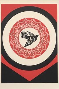 Rise from the Ashes (Black) by Shepard Fairey contemporary artwork print
