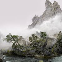 Imagined Landscape – Falcon by Yang Yongliang contemporary artwork print