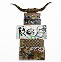 Survival Marker #1 (Bull by the Heart by Gregory Siff contemporary artwork mixed media