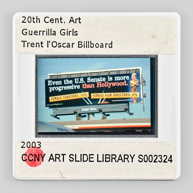 20th Cent Art Guerrilla Girls Trent l Oscar Billboard 2003 CCNY ART SLIDE LIBRARY S002324 0° by Sebastian Riemer contemporary artwork