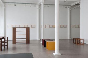 Exhibition view: Donald Judd, Furniture, Galerie Greta Meert, Brussels (17 November–10 December 2011). Courtesy Galerie Greta Meert.