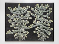 Two Monkey Puzzles with Spring Growth (Almost Touching) by Andrew Sim contemporary artwork works on paper, drawing