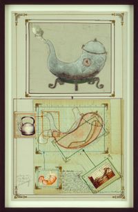 Collage for “The Singing Teakettle” by Patrick Van Caeckenbergh contemporary artwork works on paper