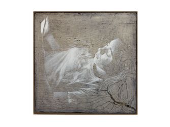 Filippo Sciascia, Tablet 5 (2023). Oil on canvas on wood. 60 x 60 cm. Courtesy Yeo Workshop, Singapore.