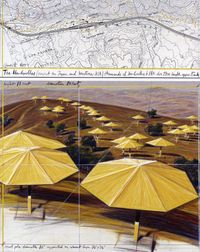 The Umbrellas (Project for Japan and USA) by Christo contemporary artwork works on paper, drawing