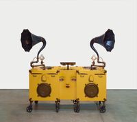 Gramophone by OSGEMEOS contemporary artwork mixed media