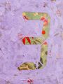 Counter Painting on Kimono Sode - Light Violet by Tatsuo Miyajima contemporary artwork 3