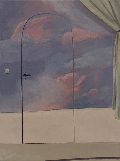 The Purple door by Romane De Watteville contemporary artwork