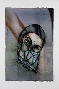 Masking/Diamond by Anju Dodiya contemporary artwork painting, works on paper, drawing