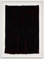 Burned piece (Dark red velvet from Spain) by Edith Dekyndt contemporary artwork 1