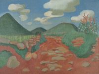 Sketch in Guishan - Red Earth Road by Mao Xuhui contemporary artwork painting