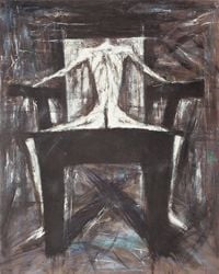 White Figure in a High-backed Chair by Mao Xuhui contemporary artwork painting
