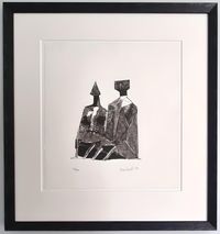 Two Seated Figures by Lynn Chadwick contemporary artwork print