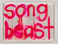May i song beast by Del Kathryn Barton contemporary artwork mixed media