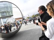 Kiss, Hug, or Get Lost in Olafur Eliasson’s Giant Reflective Spheres
