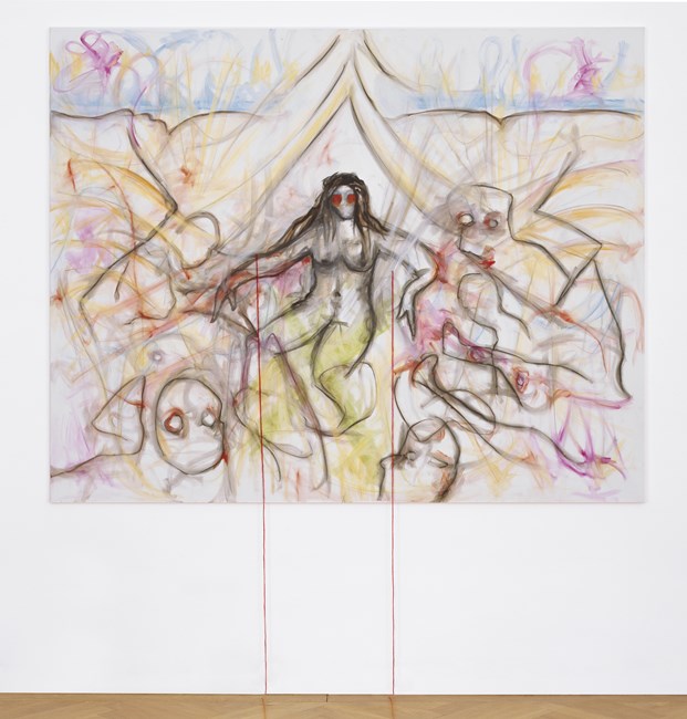 Eternal Feminine (Hysterisch, Metallisch, Weiblich - nach Cézanne, 2. Version) by Jutta Koether contemporary artwork