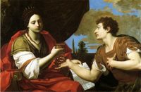 Sophonisba receives the poison from Masinissa by Michele Desubleo contemporary artwork painting