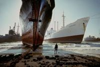 Ship breaking yard, near Karachi, Pakistan by Steve McCurry contemporary artwork photography