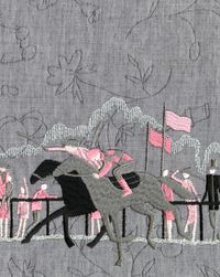 Jockey (grey, pink) by Tobias Kaspar contemporary artwork mixed media