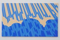 Descending Painting Series (light blue thunder, blue cloud) by Noritaka Tatehana contemporary artwork painting