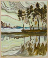 trees, morning by Billy Childish contemporary artwork painting