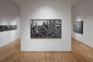 Exhibition view: JR, The Chronicles of San Francisco – Sketches, Pace Gallery, Palo Alto (6 February–24 March 2019). Courtesy Pace Gallery.