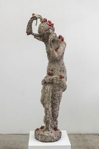 Figure (w/Strawberries) by Tony Matelli contemporary artwork sculpture