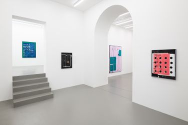 Installation view, Martin Boyce, The Stars Are Out, Galerie Eva Presenhuber, Vienna, 2023