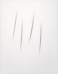 Concetto Spaziale, Attese (Spatial Concept, Waiting) by Lucio Fontana contemporary artwork painting