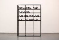 DREAMING AND SMOKING ON THE WINDOW OF THE WORLD by Joël Andrianomearisoa contemporary artwork works on paper, sculpture