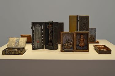 Exhibition view: Betye Saar, New Work, Roberts Projects, Los Angeles (24 February–27 April 2024). Courtesy the Artist and Roberts Projects. Photo: Paul Salveson.