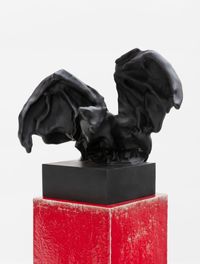 De Vleermuis on the block by Johan Creten contemporary artwork sculpture