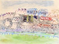 Le Champ de Courses à Epsom by Raoul Dufy contemporary artwork painting, works on paper