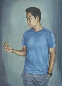 WW Wearing a Light Blue T-shirts by Dongwook Suh contemporary artwork painting