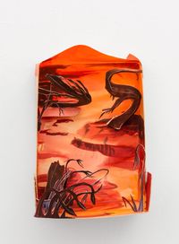 Maquette for 'Lava River Rolling' by Rachel MacFarlane contemporary artwork works on paper