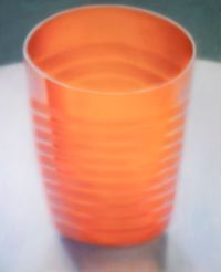 Orange Plastic Cup by Zhang Yangbiao contemporary artwork painting, works on paper