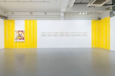 Exhibition view: Christina Quarles, Always Brightest Before Tha Dusk, Pilar Corrias, London (5–22 September 2018). Courtesy the artist and Pilar Corrias. Photo: Damian Griffiths.
