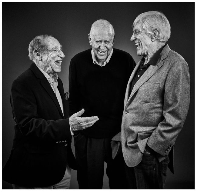 Mel Brookes, Carl Reiner & Dick by Andy Gotts contemporary artwork