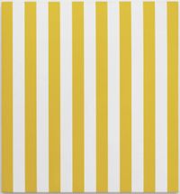 Untitled (Yellow Stripes) by Julian Dashper contemporary artwork painting