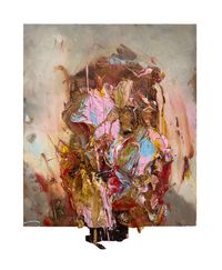 Head with Magenta and Cerulean 2 by Antony Micallef contemporary artwork painting, works on paper