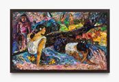 Repro: Glyptoteket (Reclining Tahitian Women, Gauguin) by Vik Muniz contemporary artwork 1