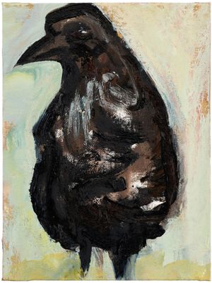 Crow (feathers) by Matthew Krishanu contemporary artwork painting