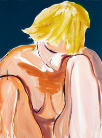 Blonde Nude by Jenni Hiltunen contemporary artwork painting, works on paper