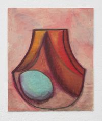 Vase: blue egg by Ana Mazzei contemporary artwork painting