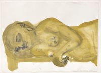 Sleeping Nymph by Marlene Dumas contemporary artwork works on paper