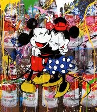 Mickey & Minnie by Mr. Brainwash contemporary artwork mixed media